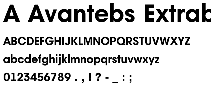 a_AvanteBs ExtraBold font